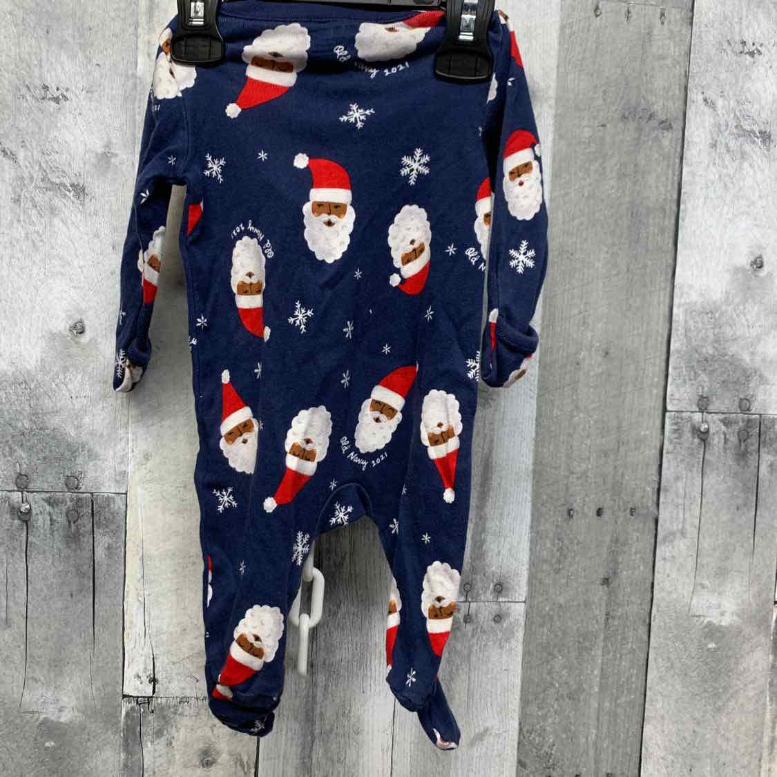 Size 0-3 Months Navy Graphic Old Navy Footy PJs