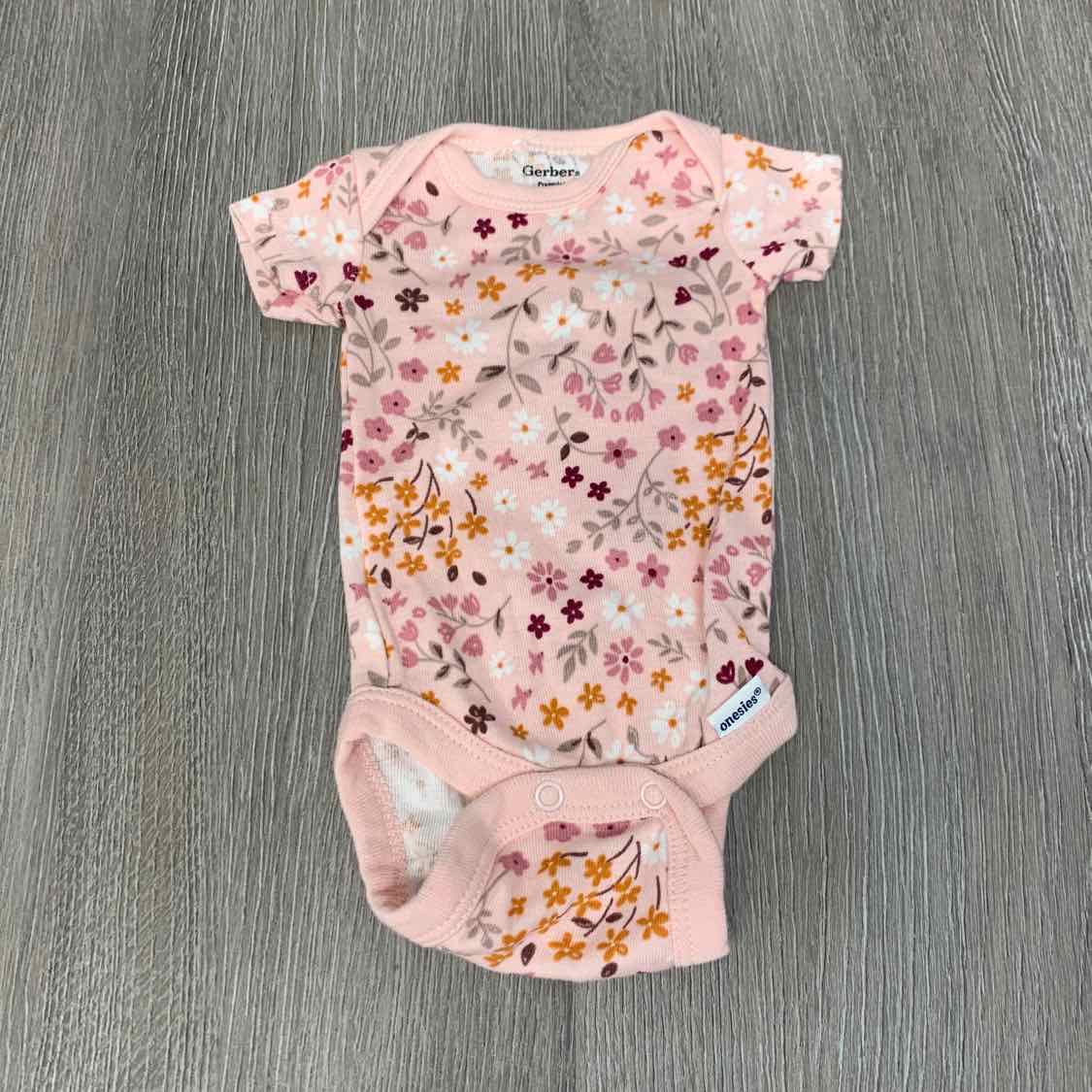 Size Preemie Pink Graphic Gerber Bodysuit