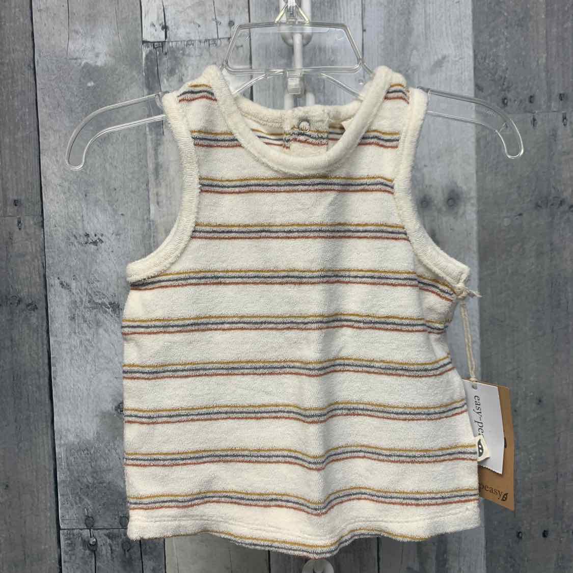 Size 12 Months White Striped B Brand Tank Top