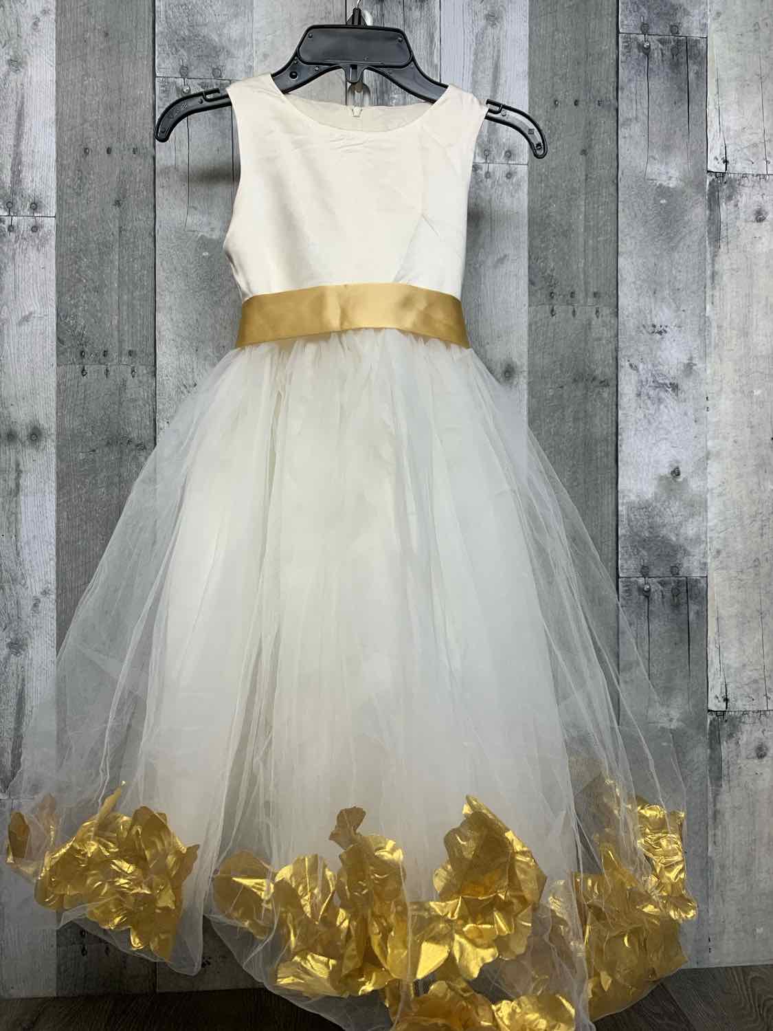 Size 6 White/Gold B Brand Dress - Party