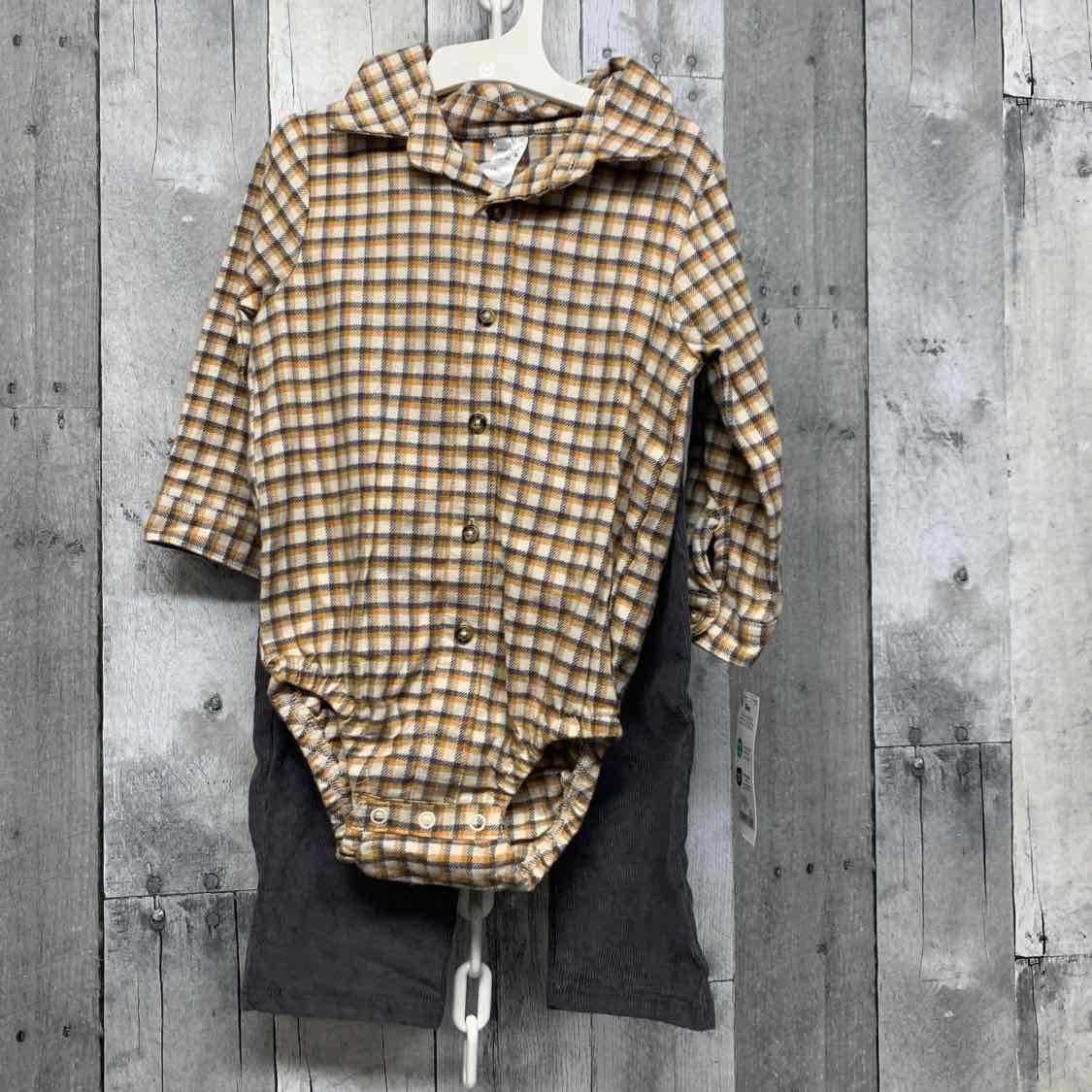 Size 18 Months Yellow/Gray Just One You Shirt/Pants