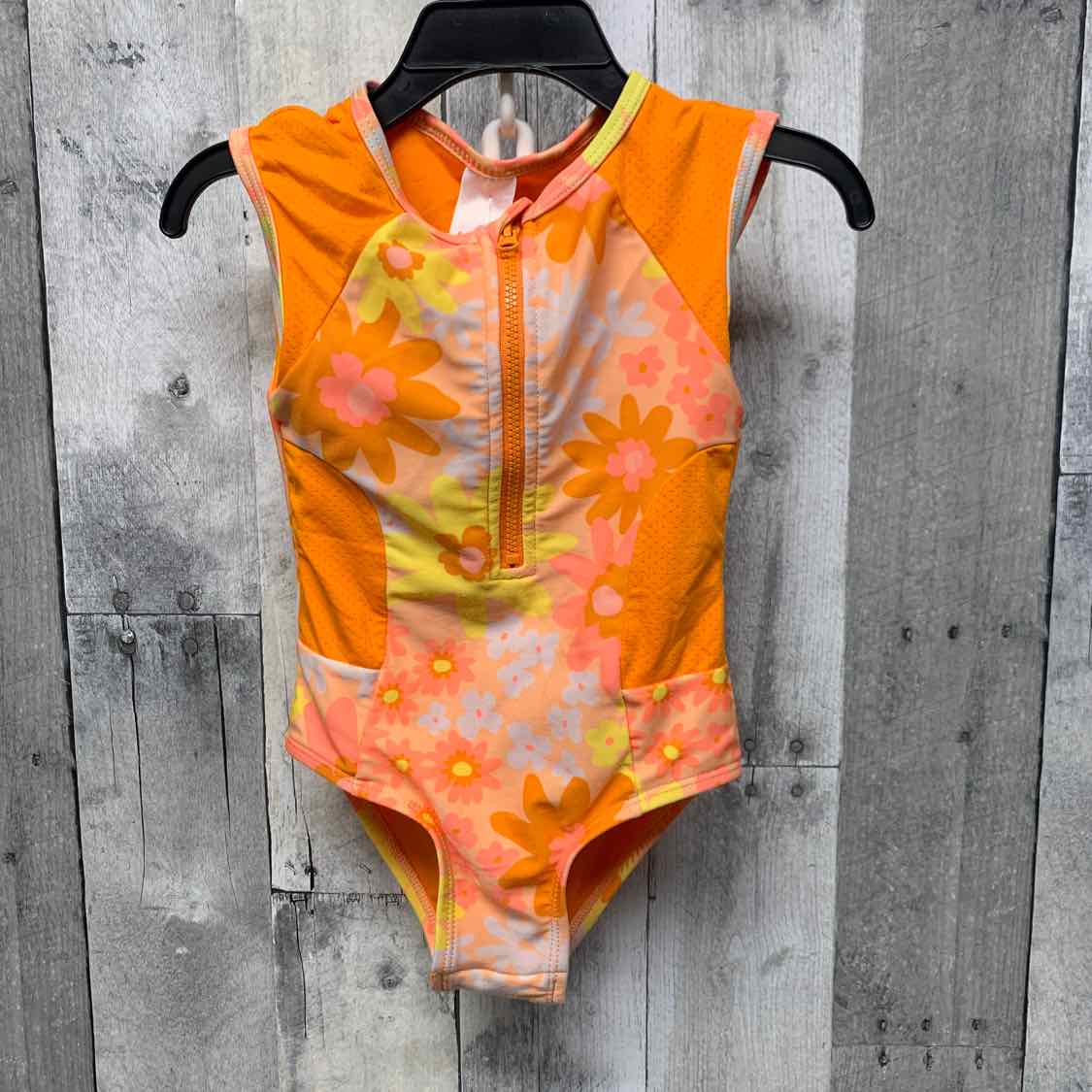 Size 2T Orange Print Cat & Jack Swim Suit - 1pc