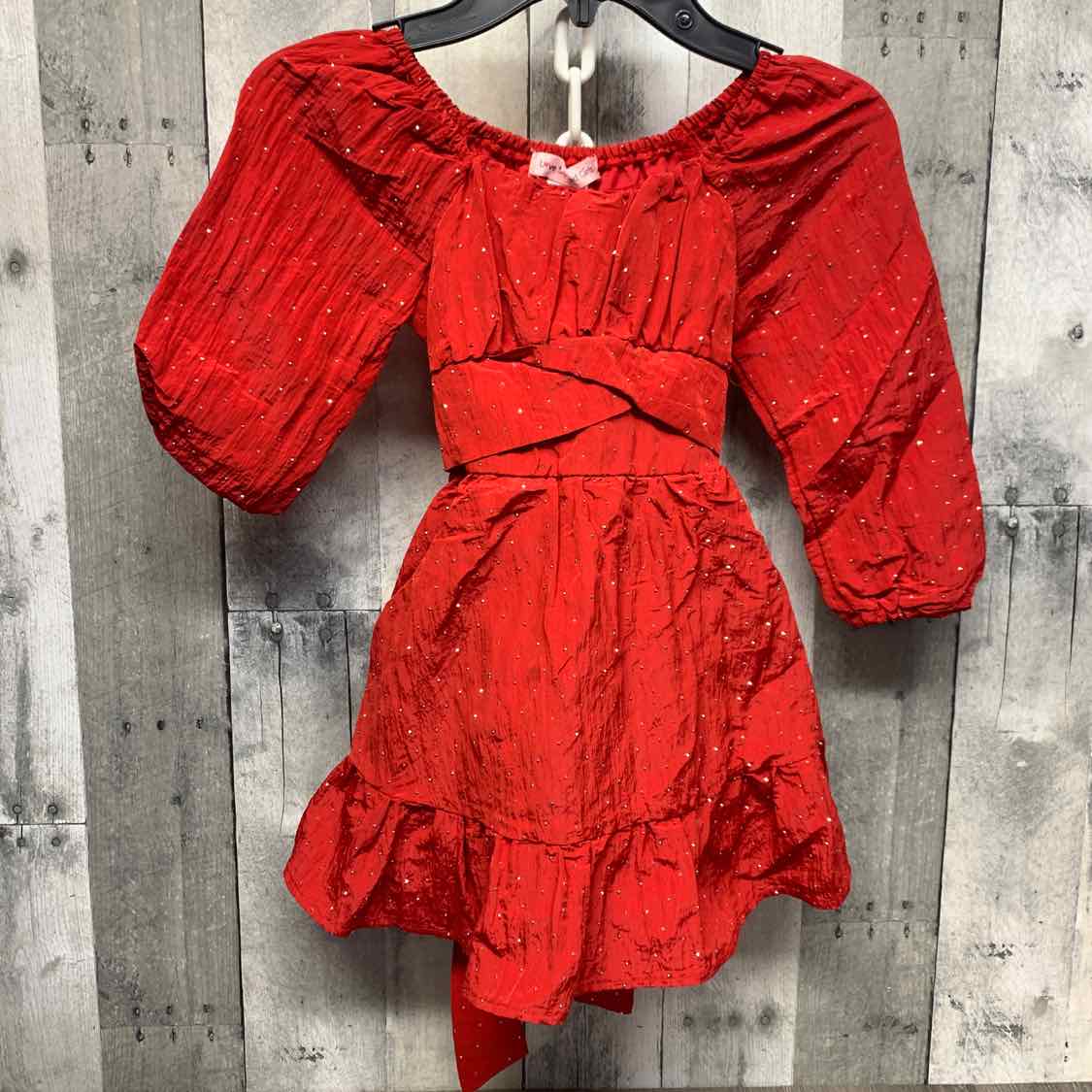 Size 4 Red/Silver B Brand Dress