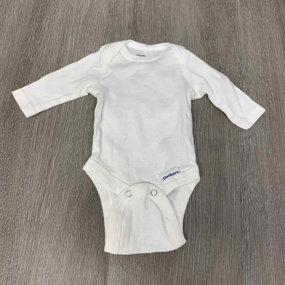 Size Preemie White Gerber Bodysuit
