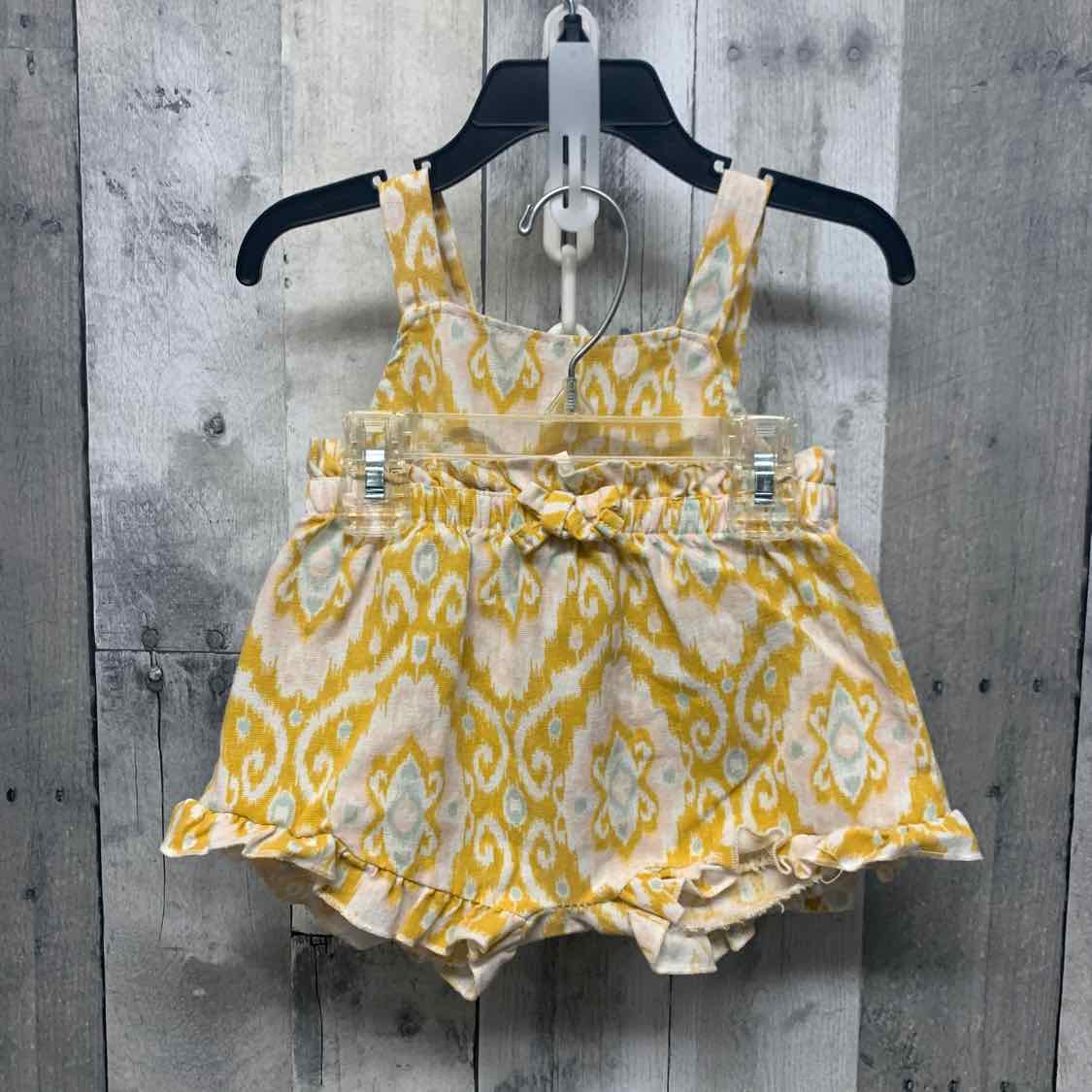 Size 24 Months Yellow/Pink B Brand Shirt/Shorts