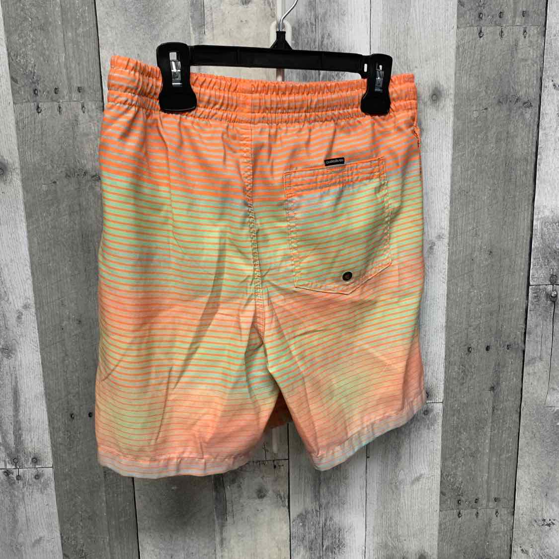 Size 10/12 Orange/Green Quiksilver Swim Trunks