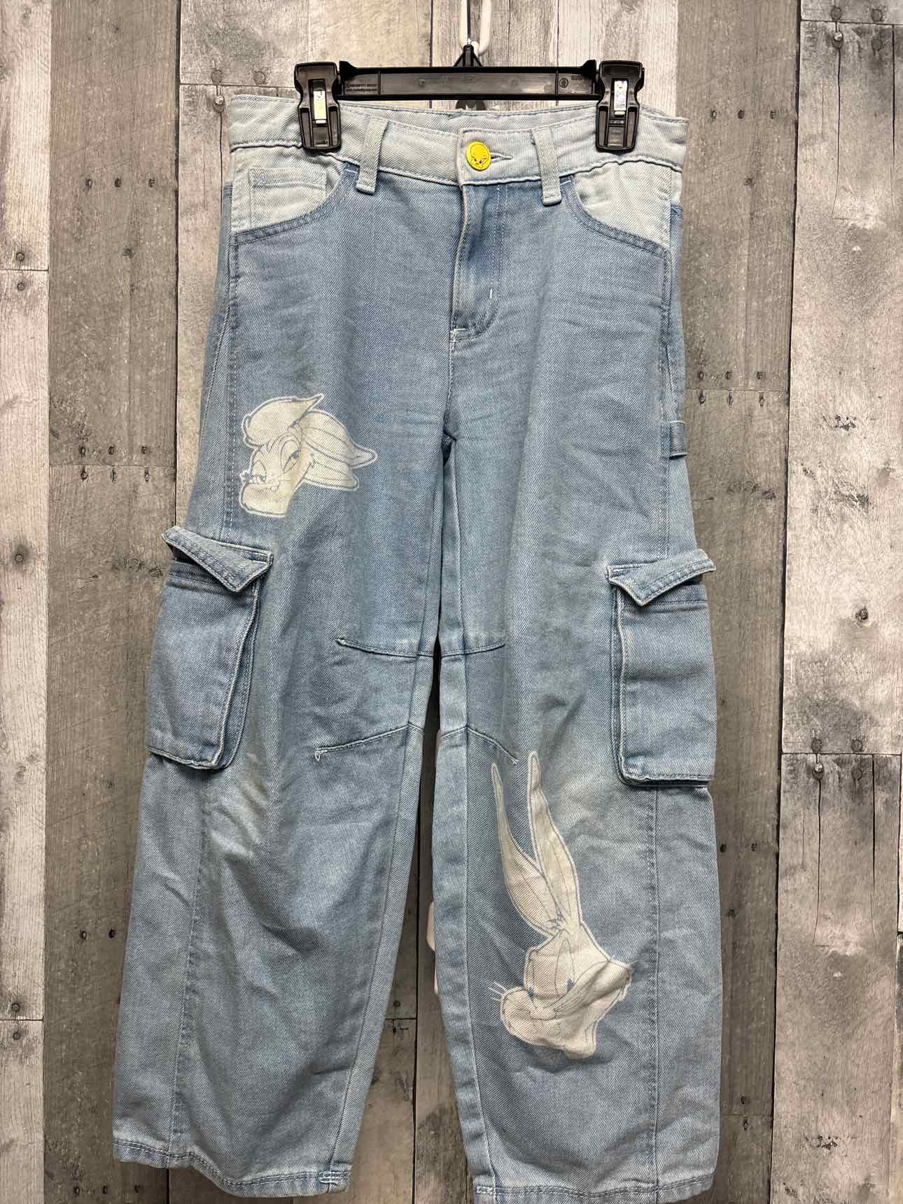 Size 10 Denim/Yellow Justice Jeans