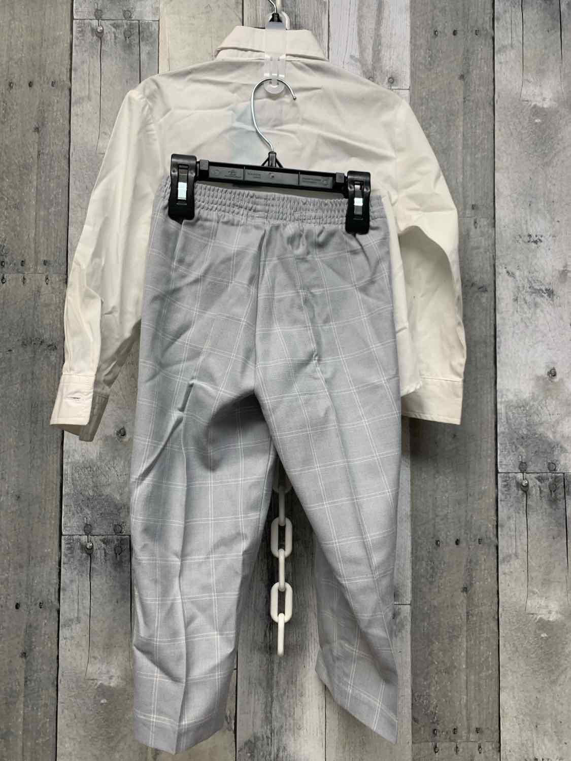 Size 3T White/Gray Nautica Shirt/Pants