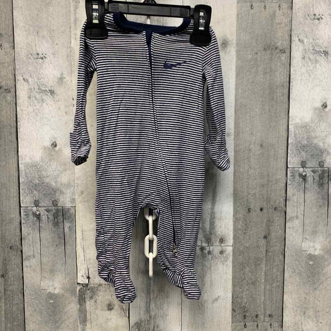 Size Newborn Navy/White Sport Brand Footy PJs