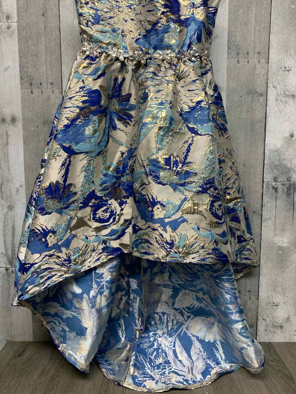 Size 8 Blue/Gold Rare Editions Dress - Party
