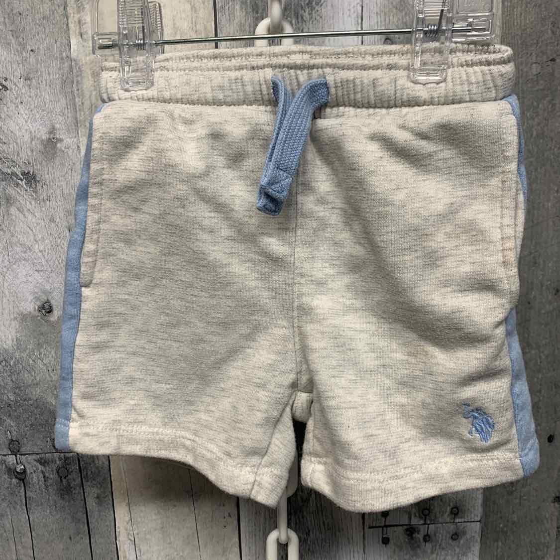 Size 3T Gray/Blue US Polo Shorts - Athletic