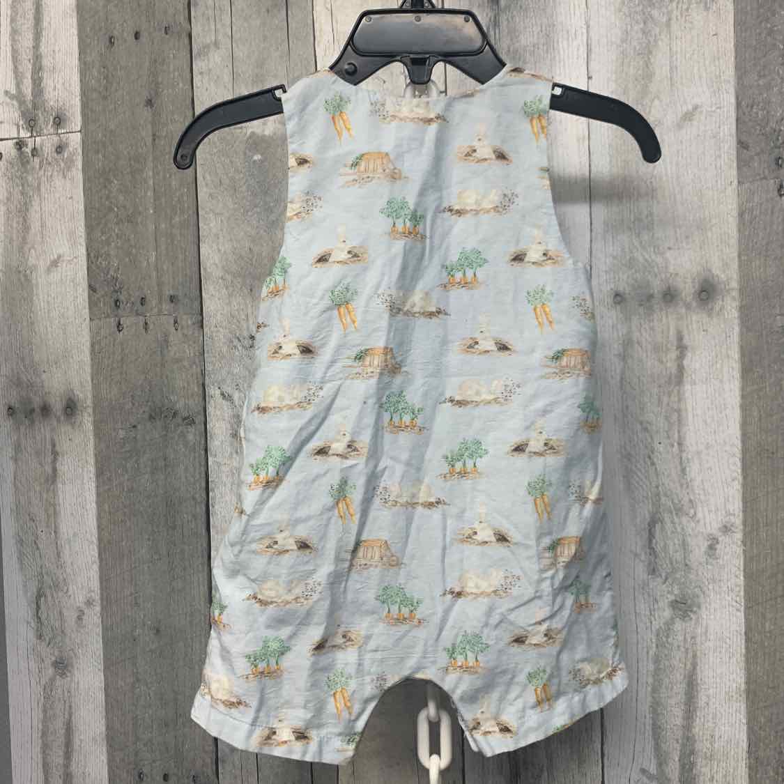 Size 6 Months Blue Print B Brand Romper - OodlesCB