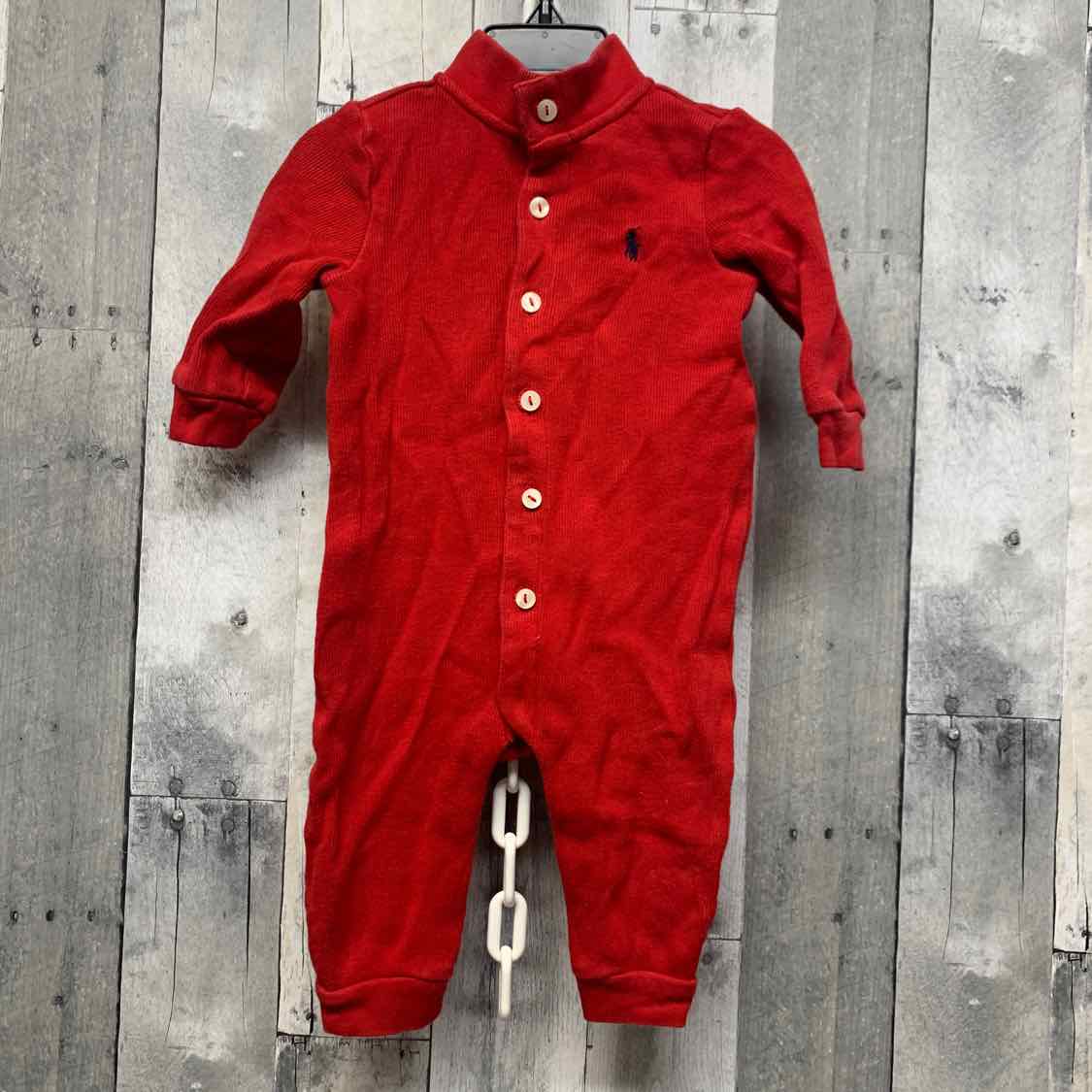 Size 9 Months Red Ralph Lauren Romper