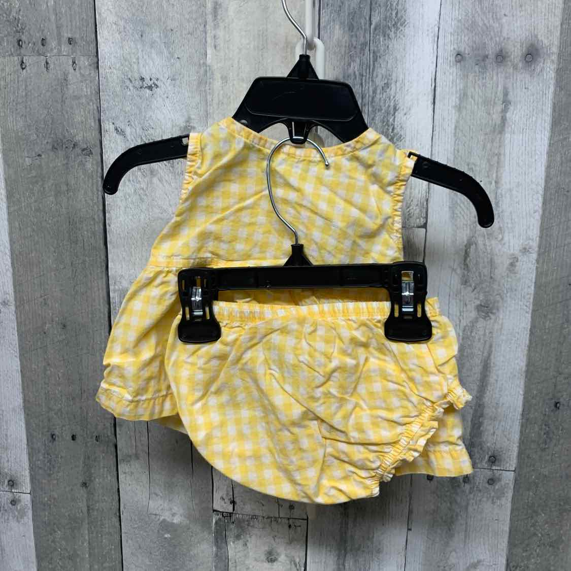 Size 6-9 Months Yellow Plaid Child of Mine 2pc Dress