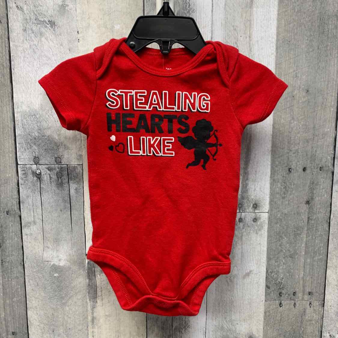 Size 3-6 Months Red/Black Holiday Brands Bodysuit