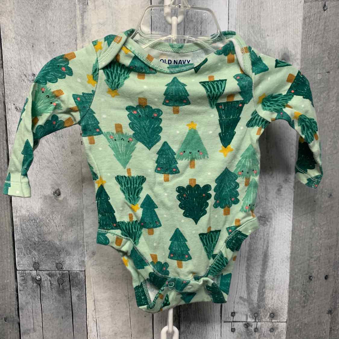 Size 0-3 Months Green Graphic Old Navy Bodysuit