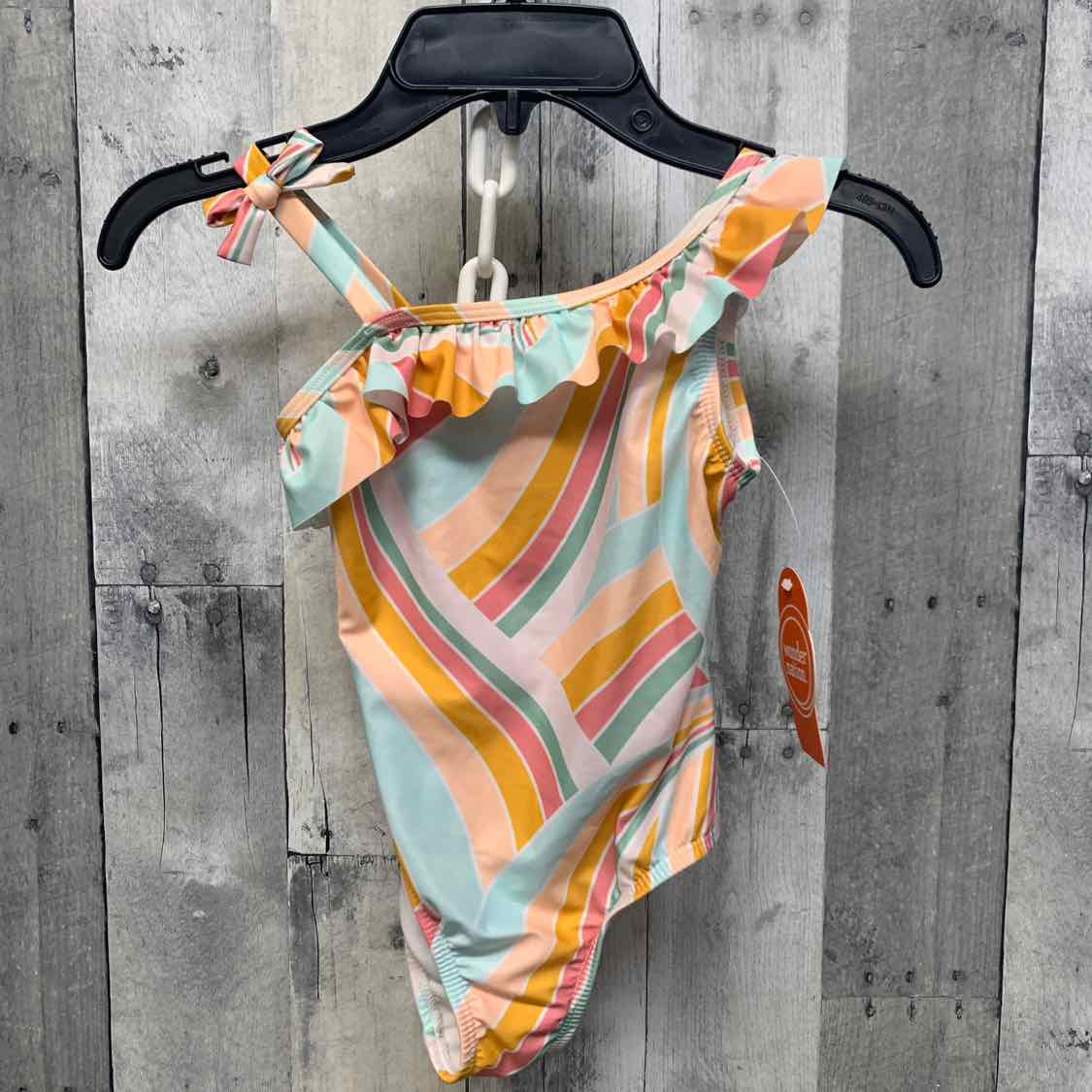 Size 4T Yellow/Teal Wonder Nation Swim Suit - 1pc