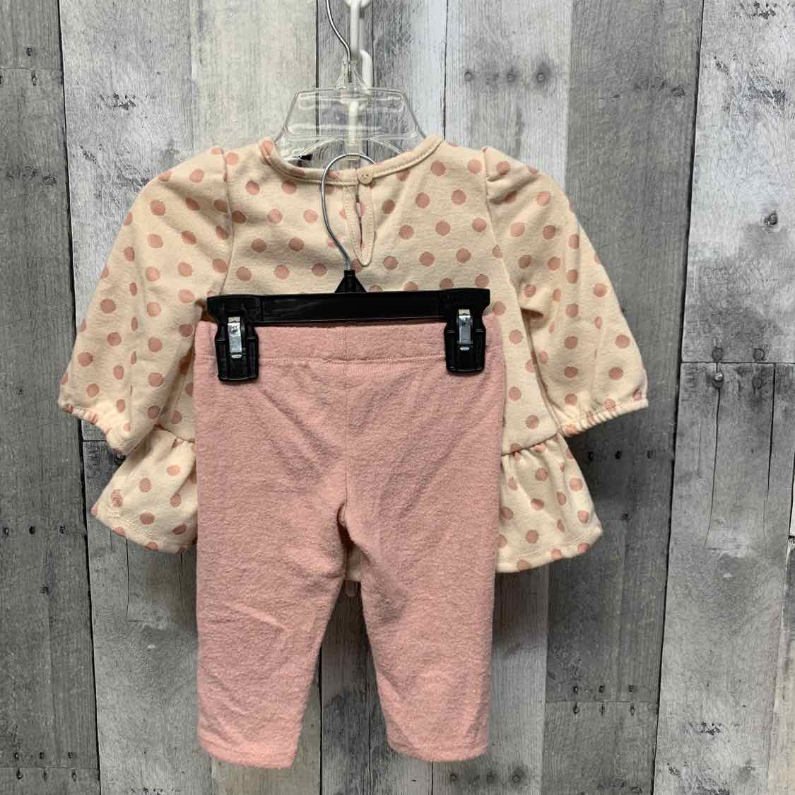 Size 6-9 Months Ivory/Pink Rare Editions Shirt/Pants