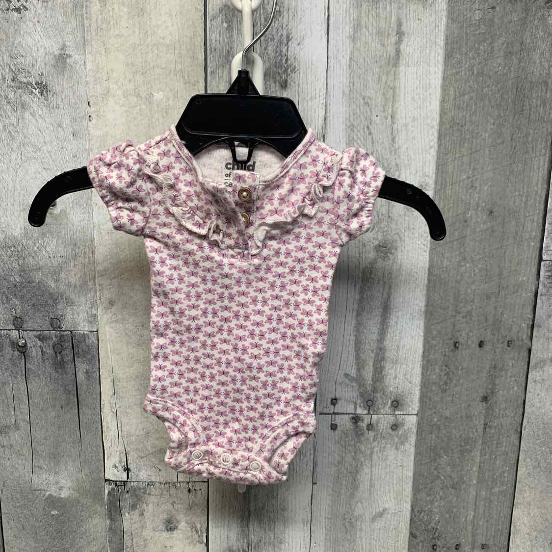 Size Preemie Purple Print Child of Mine Bodysuit