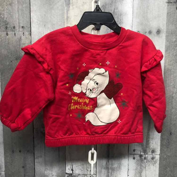 Size 18 Months Red Disney Sweat Shirt