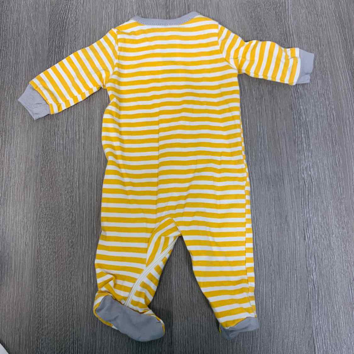 Size Preemie Yellow Striped Gerber Footy PJs