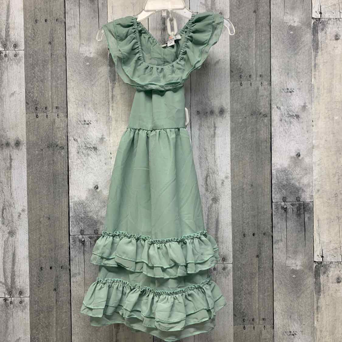 Size 2T Green Bailey's Blossoms Dress