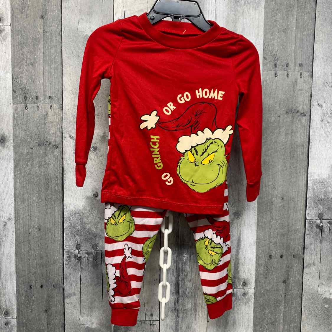 Size 2T Red/Green Dr Seuss 2pc PJs