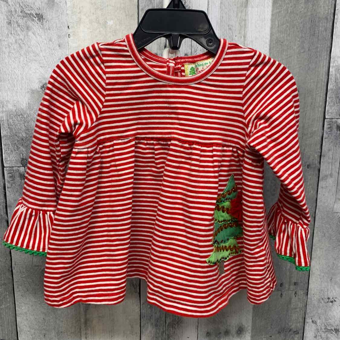 Size 18 Months Red/White Holiday Brands Long Sleeve Shirt