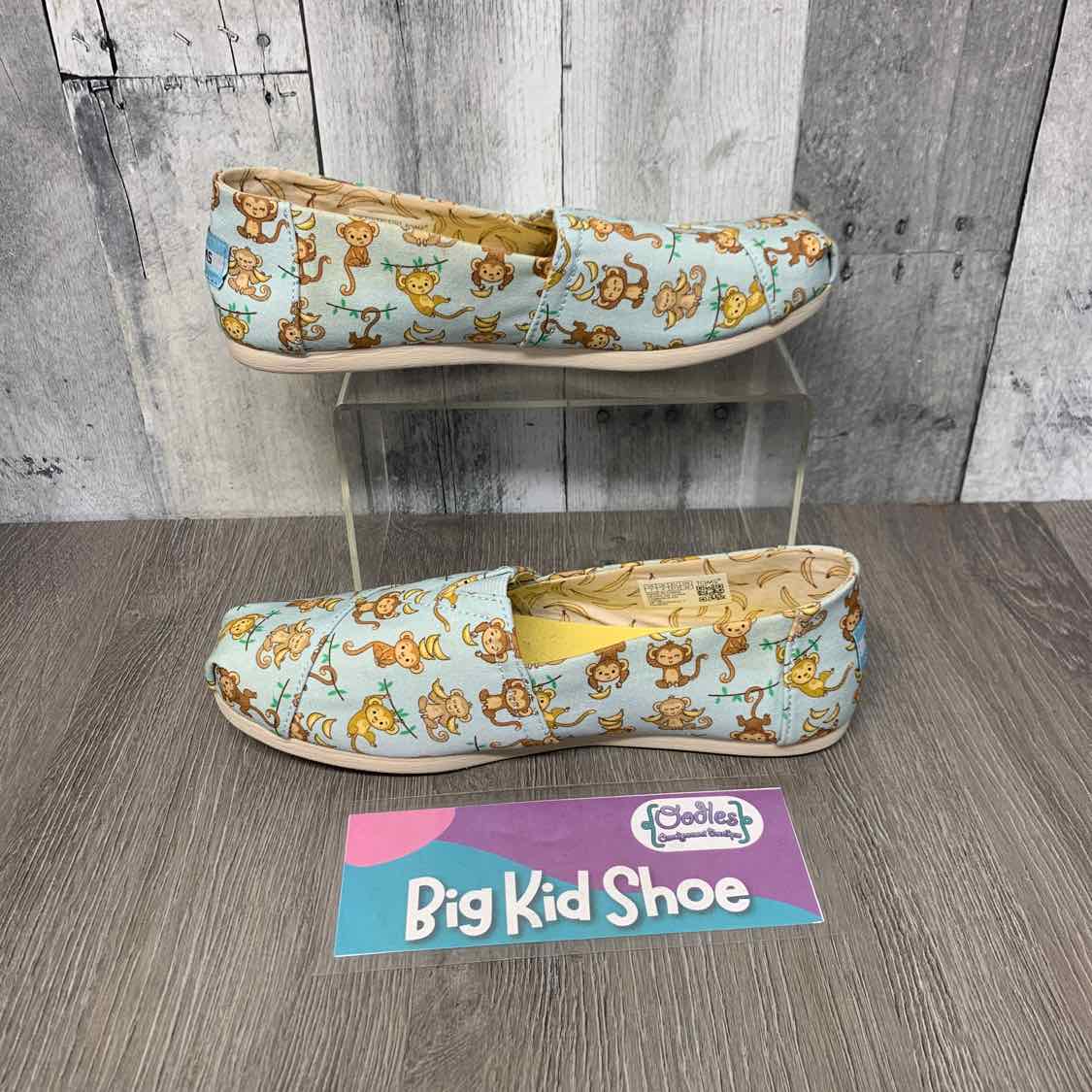 Size 7 Blue Print Toms Sneakers