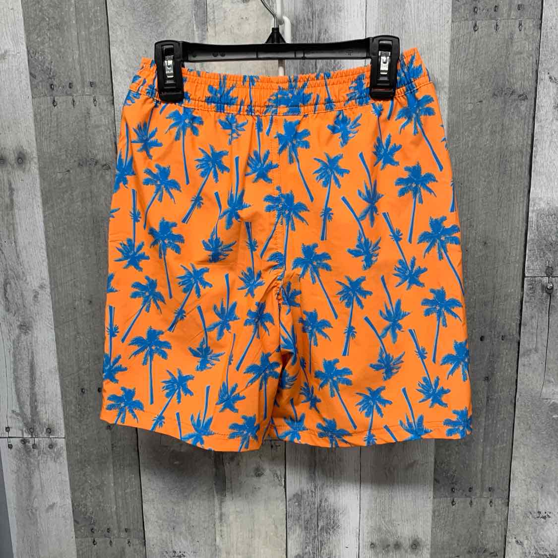 Size 10/12 Orange Print B Brand Swim Trunks