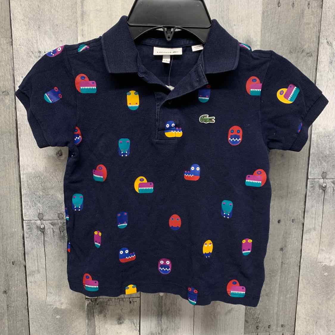 Size 4 Navy Graphic Name Brand Polo