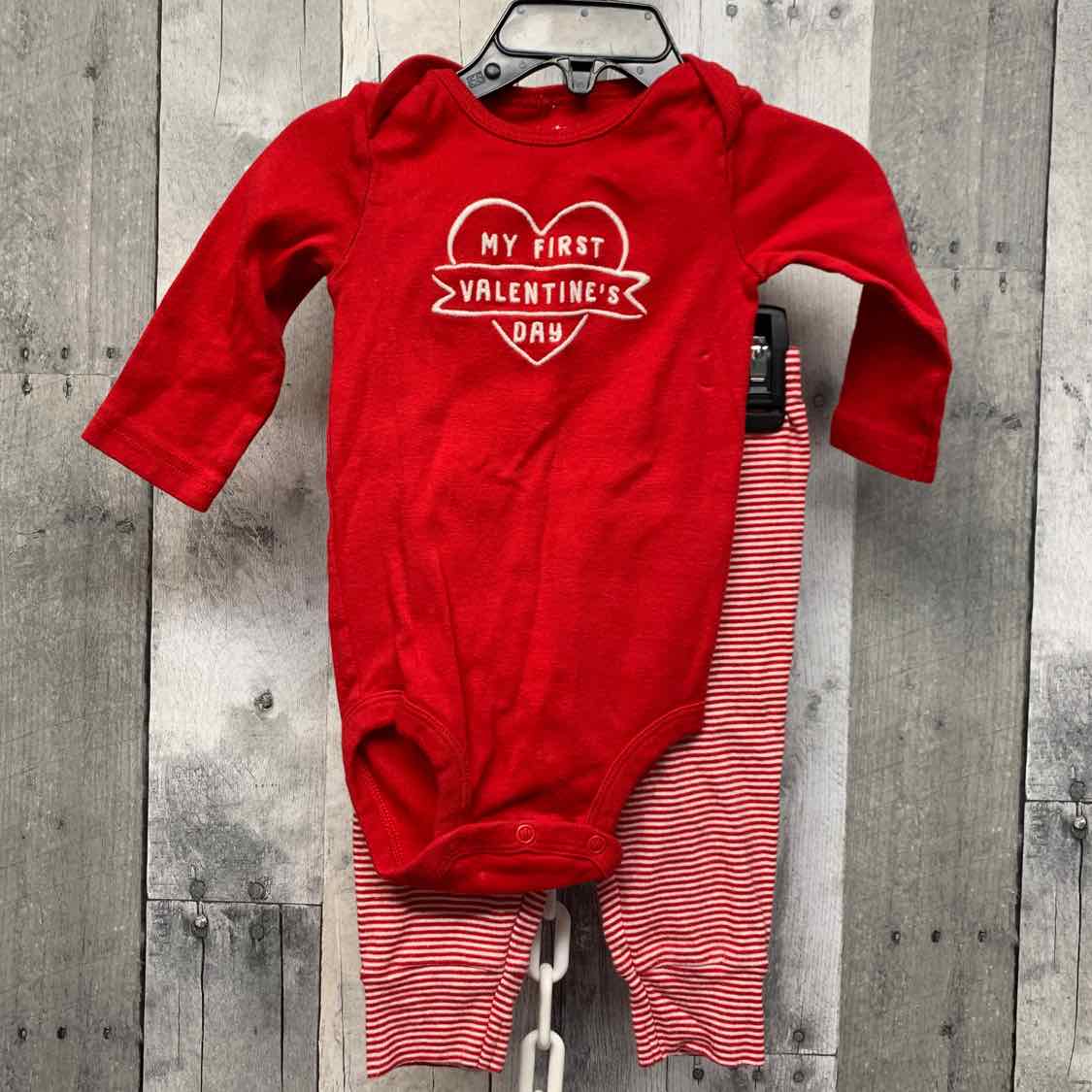 Size 6-9 Months Red/White Child of Mine Shirt/Pants