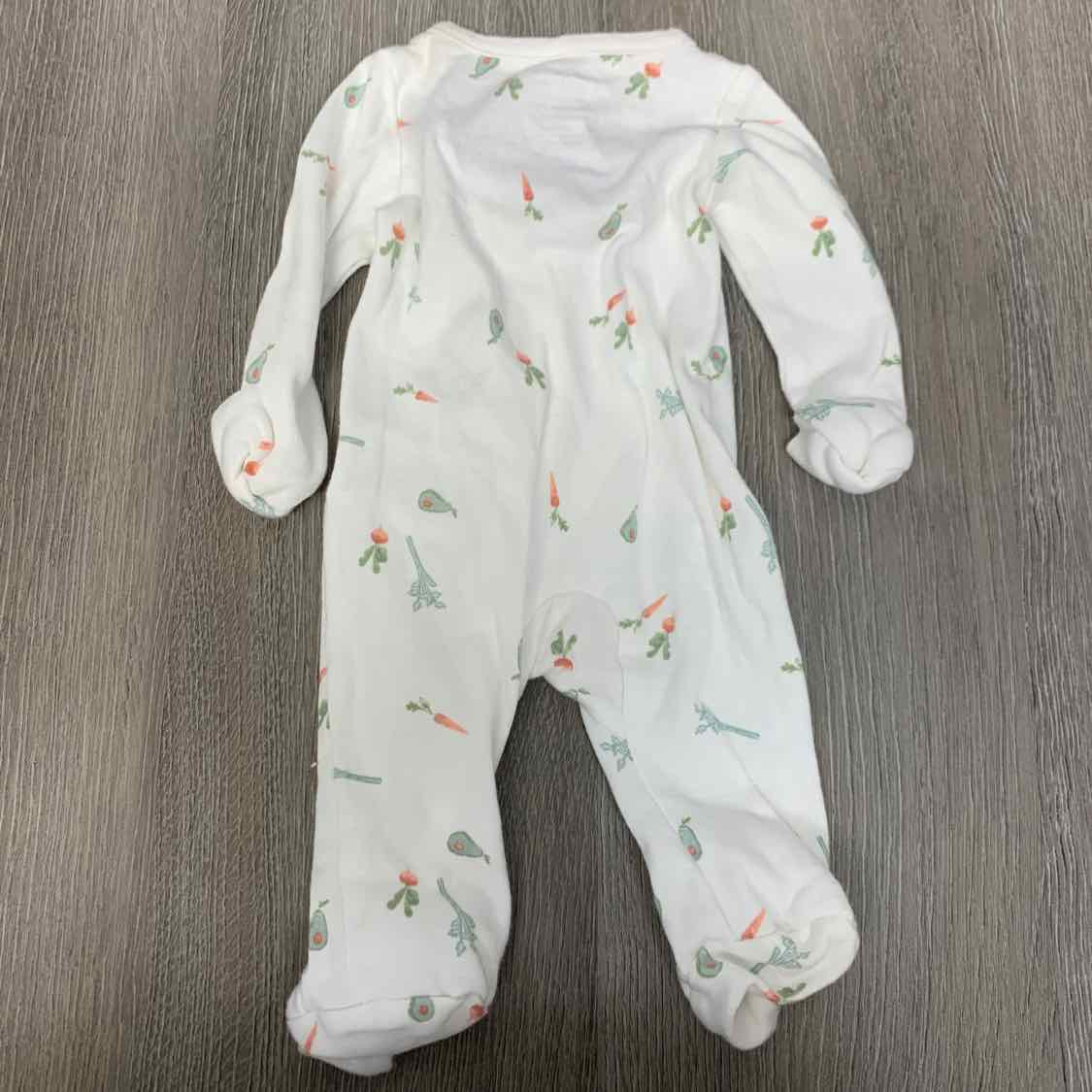 Size Preemie White Print Child of Mine Footy PJs