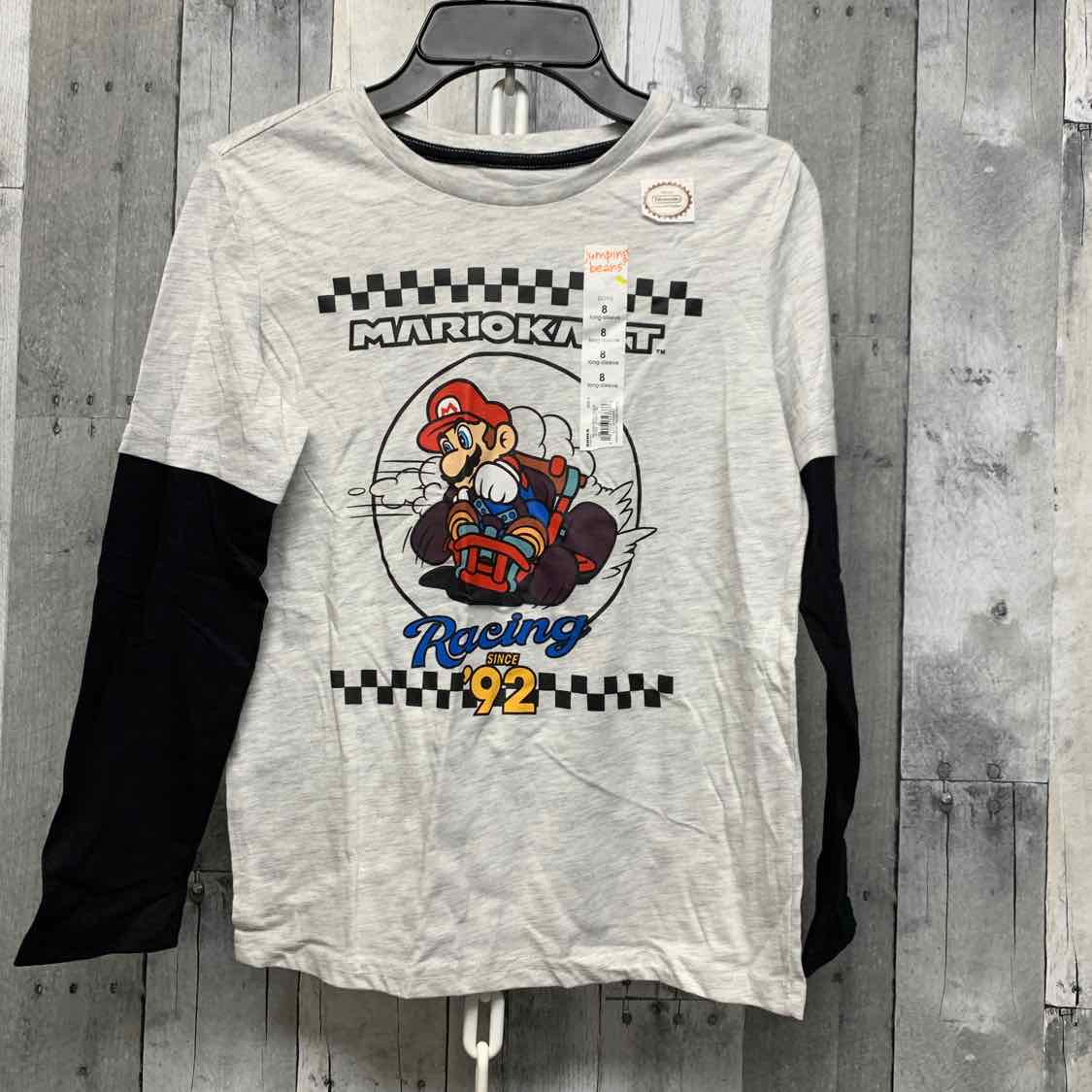 Size 8 Gray Jumping Beans Long Sleeve Shirt