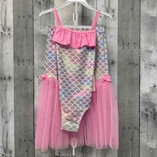 Size 6 Pink/Sliver B Brand Swim Suit - 2pc+ - OodlesCB