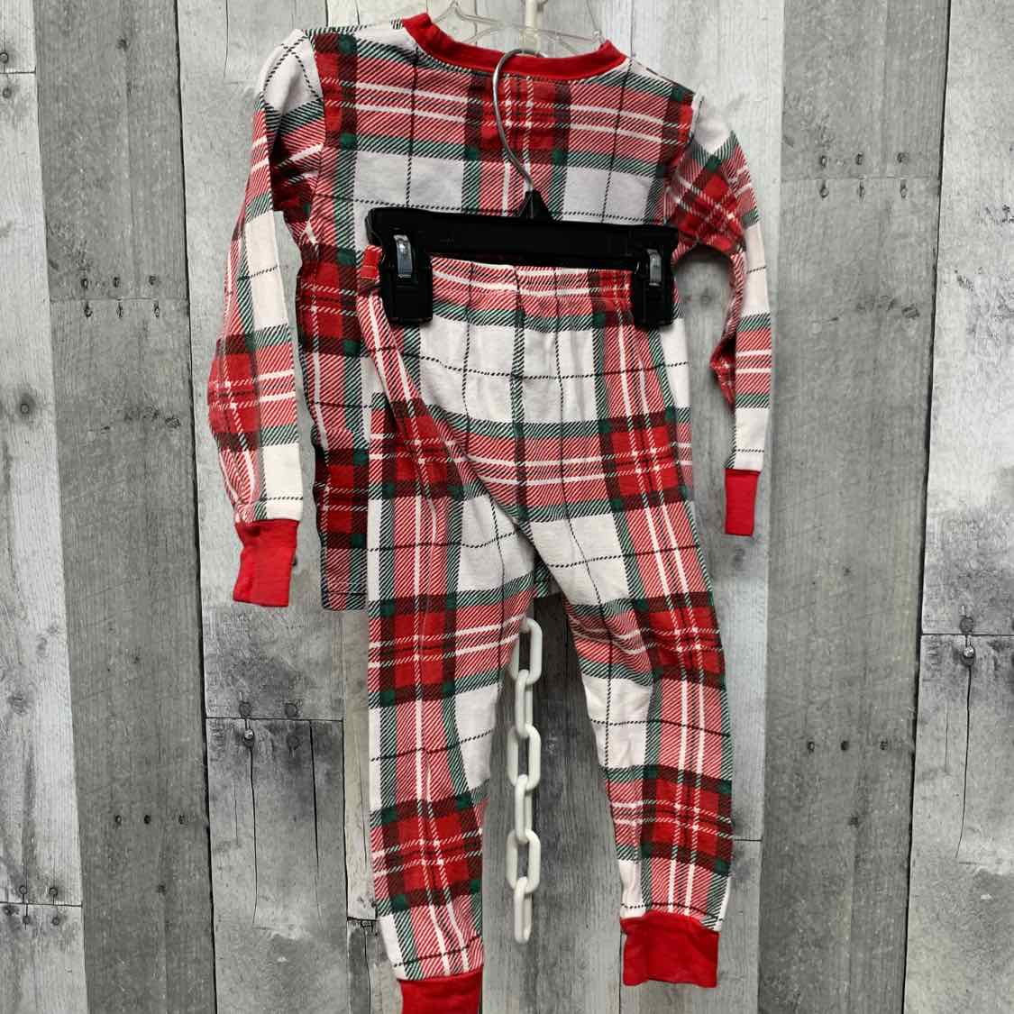 Size 2T Red Plaid Carter's 2pc PJs