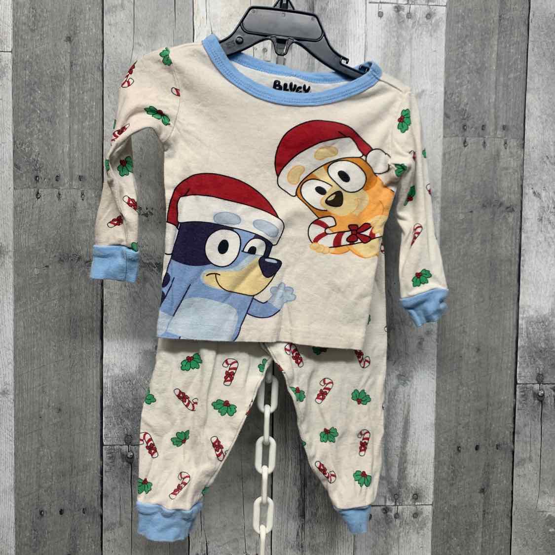 Size 2T Ivory/Blue Disney 2pc PJs