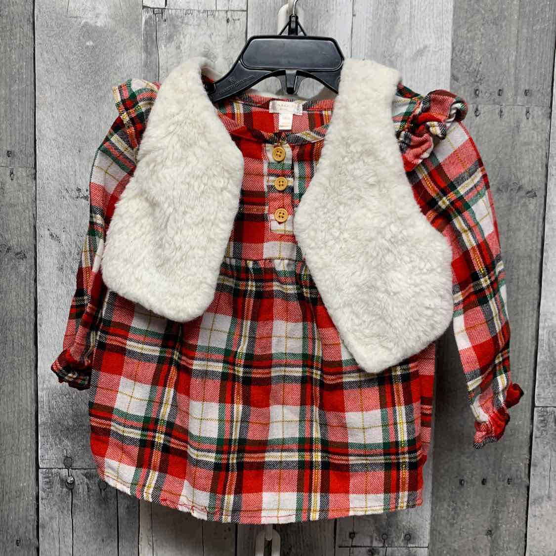 Size 18 Months Red Plaid B Brand Long Sleeve Shirt