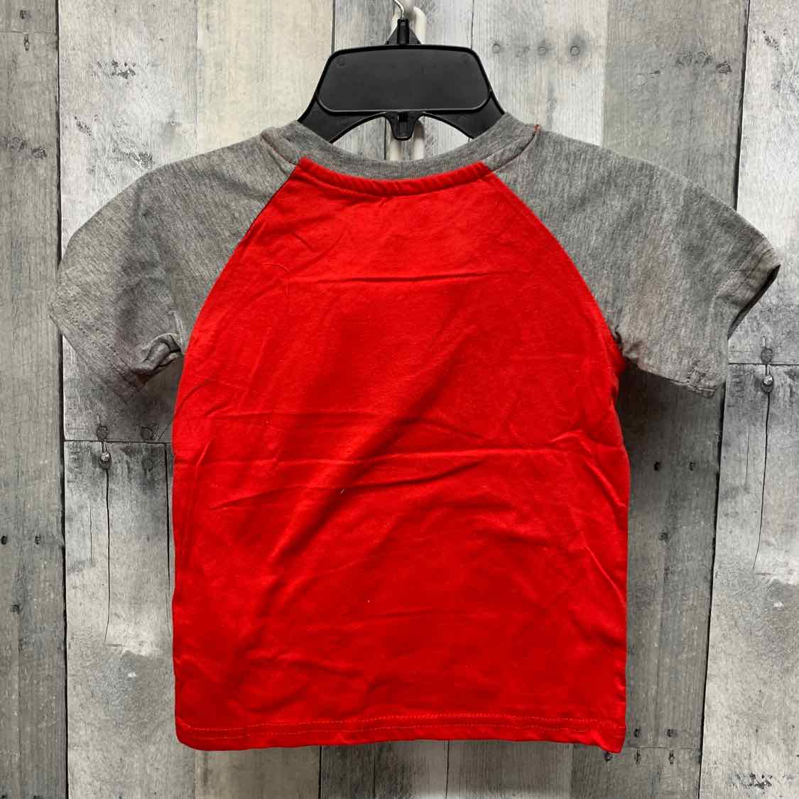 Size 4 Red/Gray Marvel T Shirt