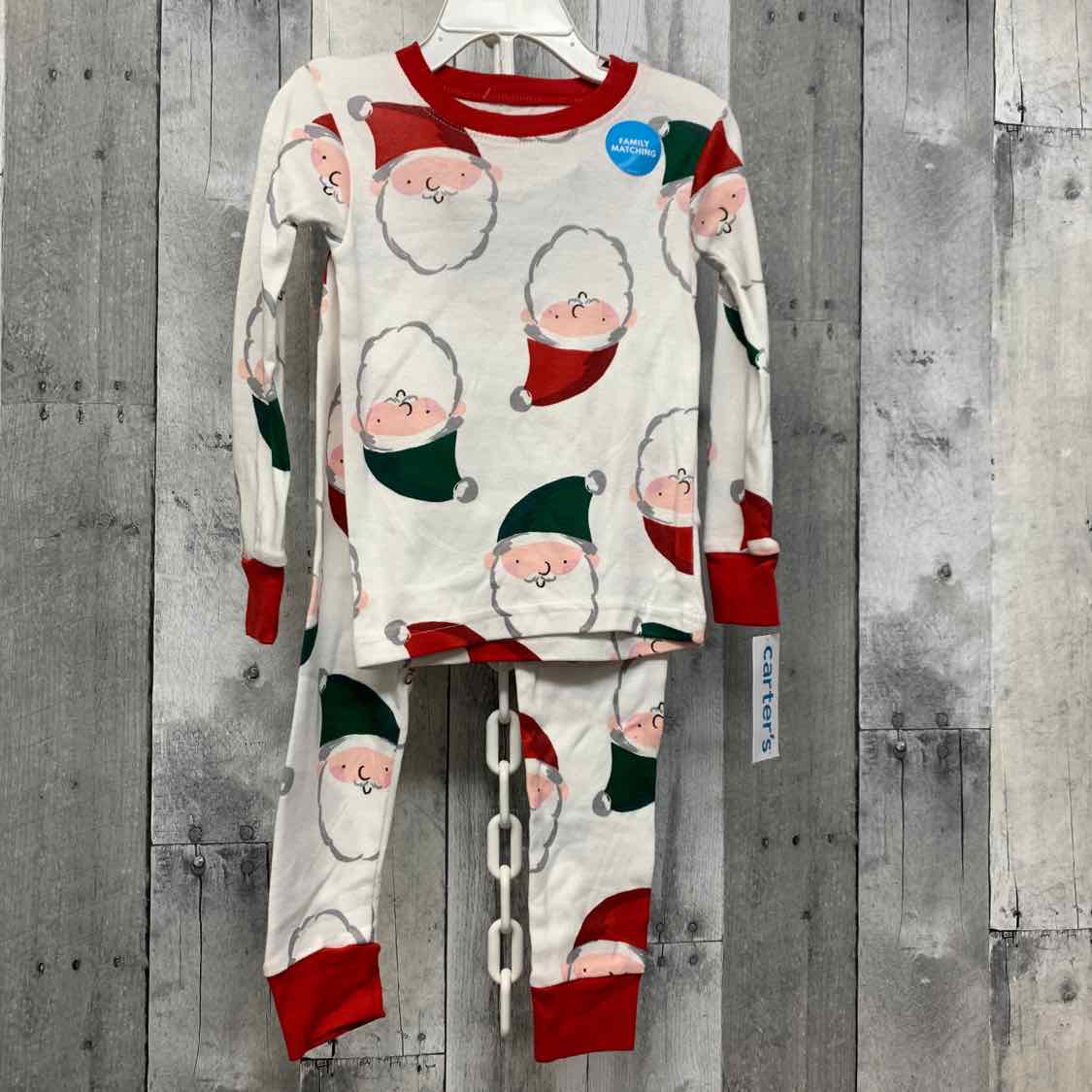 Size 2T White Print Carter's 2pc PJs