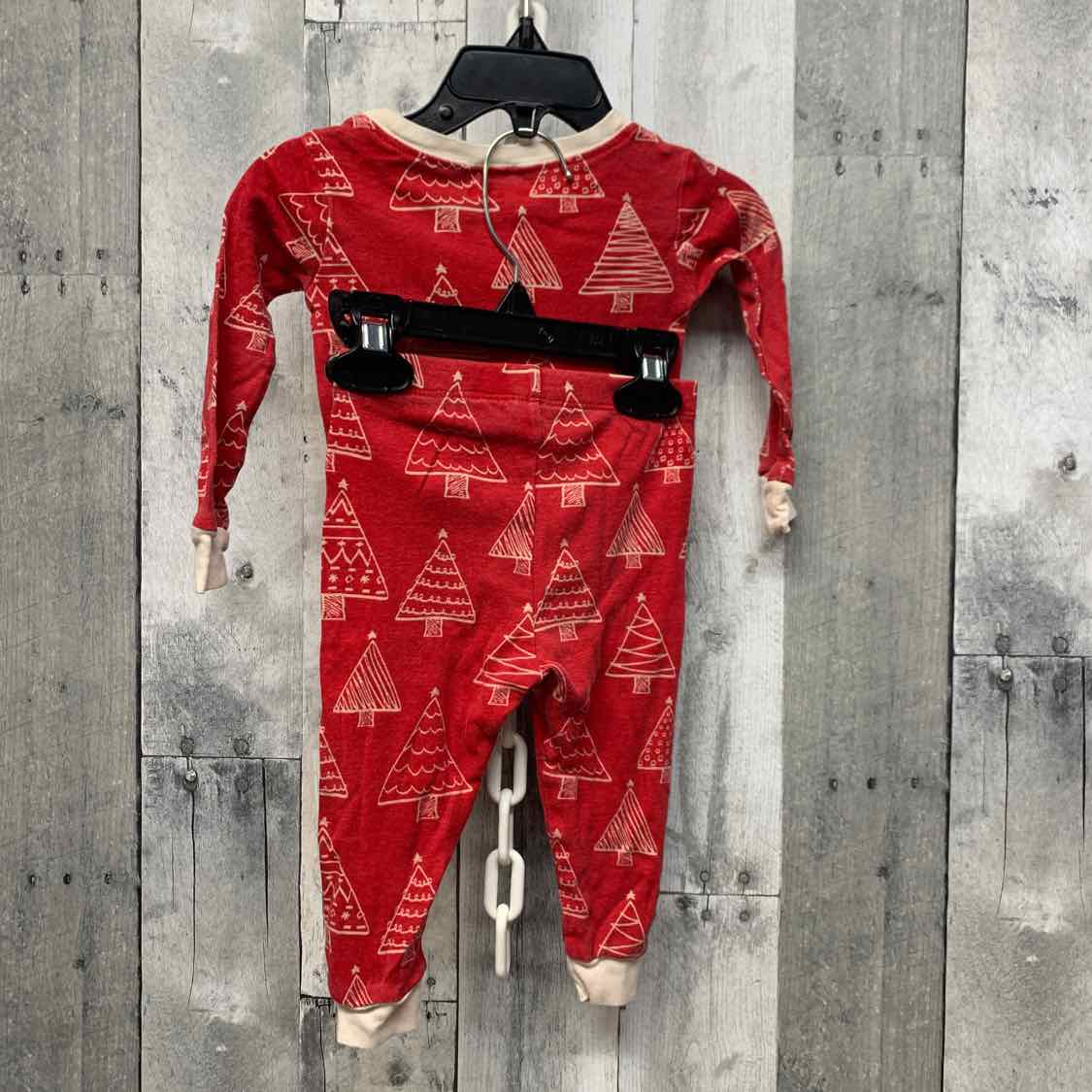 Size 12 Months Red Print Mid Brand 2pc PJs