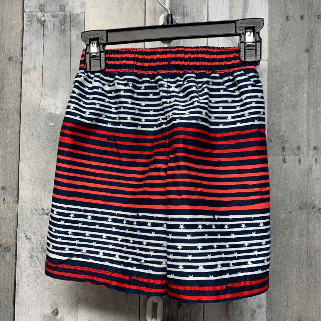 Size 4 Navy/Red Sport Brand Swim Trunks