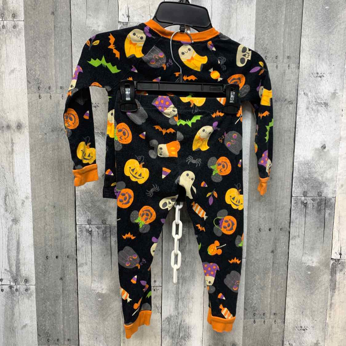 Size 4 Black/Orange Disney 2pc PJs