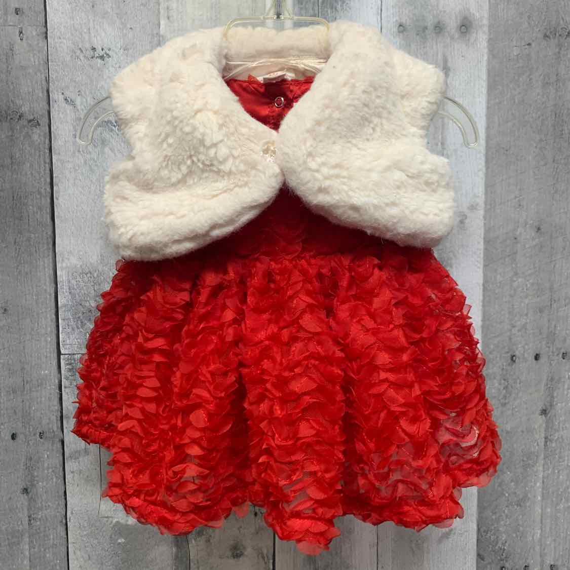 Size 0-3 Months Red/White Cat & Jack 2pc Dress