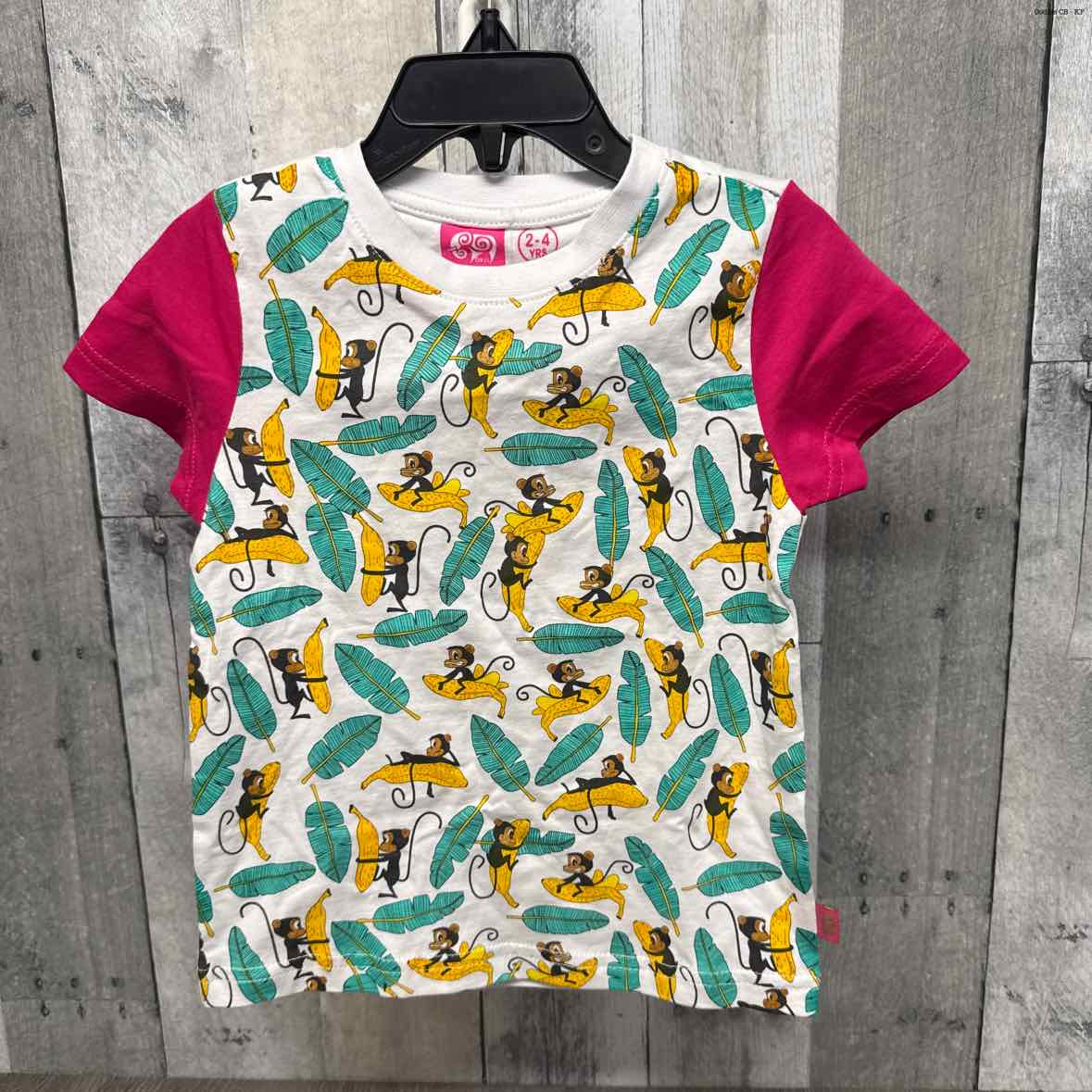 Size 2/4 Pink/Green B Brand T Shirt