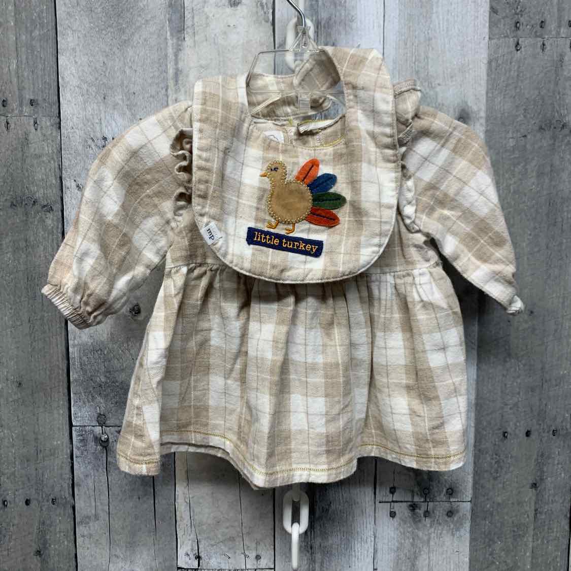 Size 0-3 Months Brown Plaid Mud Pie 2pc Top