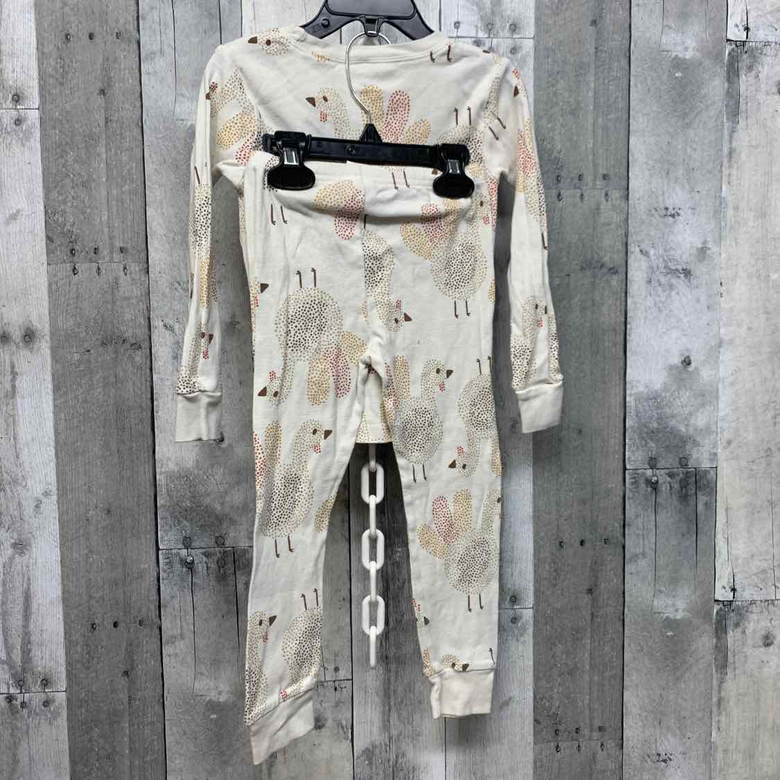 Size 4T White/Brown Carter's 2pc PJs