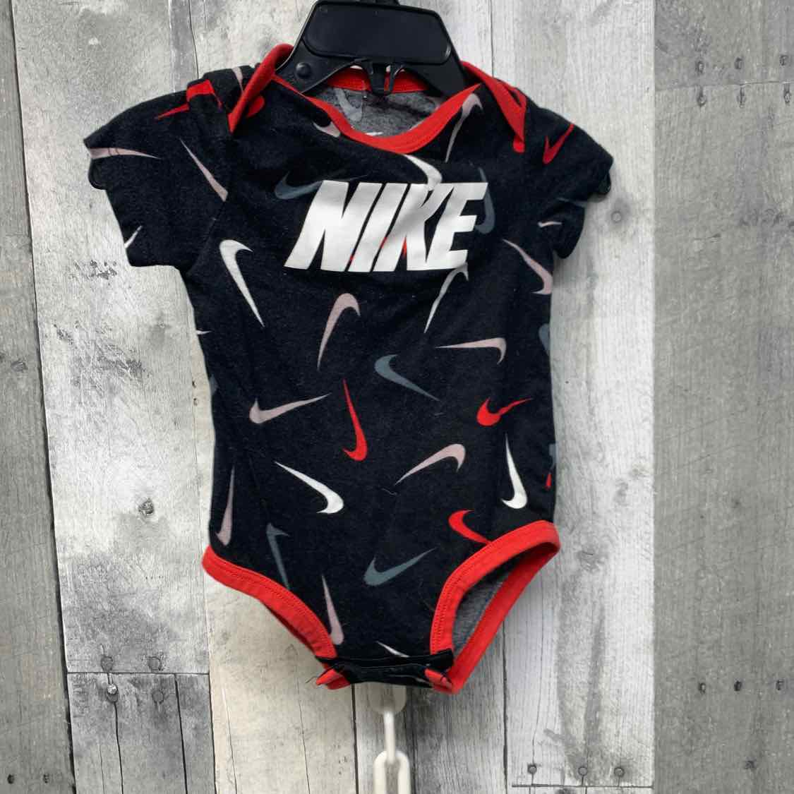 Size 6 Months Black/Red Sport Brand Bodysuit