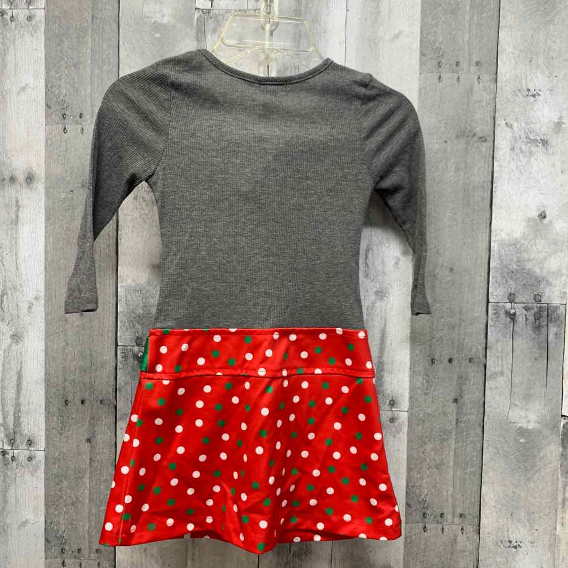 Size 5 Gray/Red Zunie LS Dress