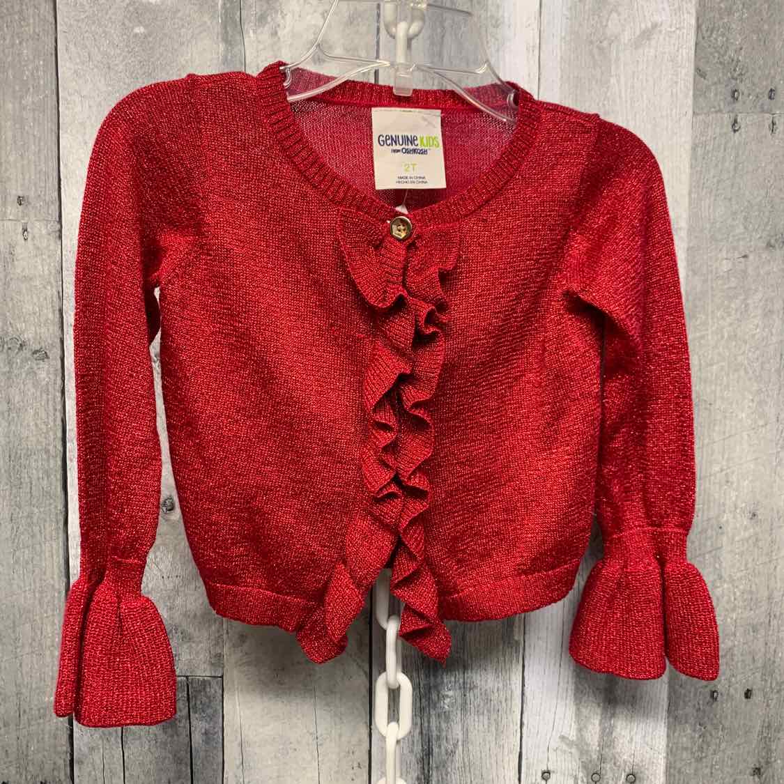 Size 2T Red Genuine Brand Cardigan